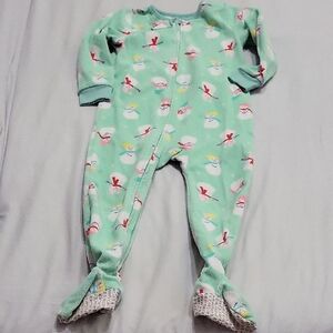Carter's Mint Snowman Kids Footie